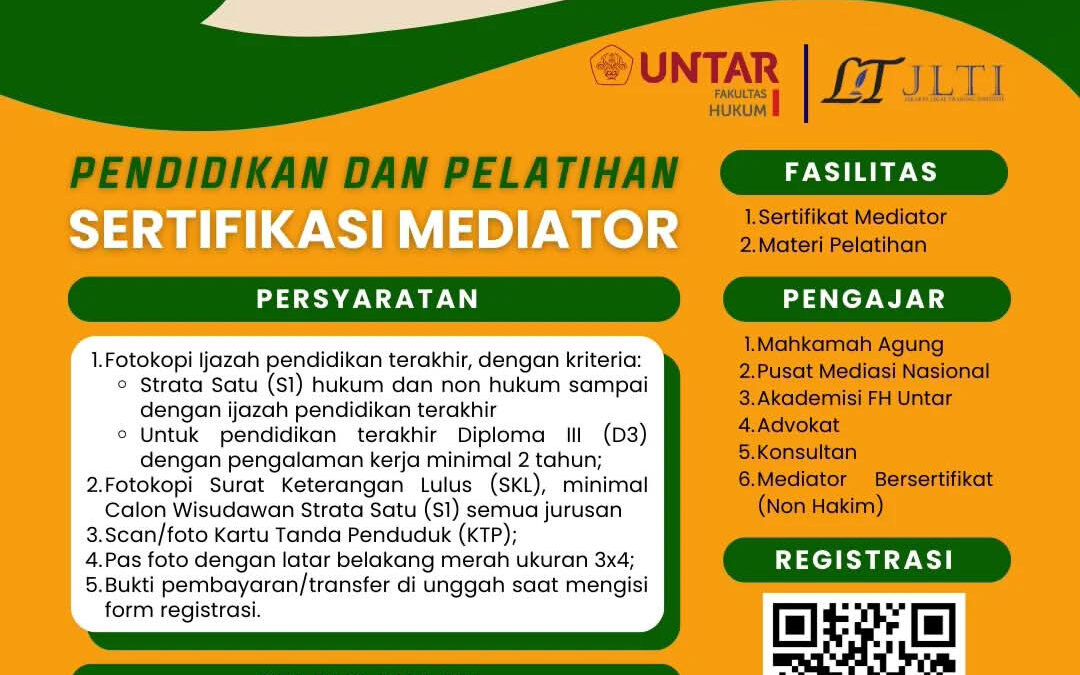 Pendidikan dan Pelatihan Sertifikasi Mediator (Angkatan 36)