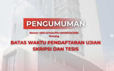 Batas Waktu Pendaftaran Ujian Skripsi dan Tesis Semester Ganjil 2025/2026