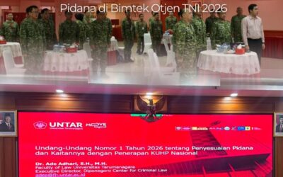 Dr. Ade Adhari Pakar Hukum Pidana Untar Bicara soal UU Penyesuaian Pidana di Bimtek Otjen TNI 2026 ⚖️
